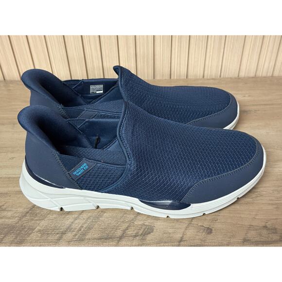 Skechers Men’s Equalizer Swift Fit Slip-On Sneakers Size 9 Navy - Picture 2 of 12